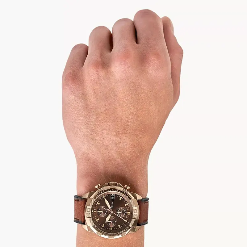 Fossil Bronson Chronograph Brown Dial Men’s Watch- FS5857